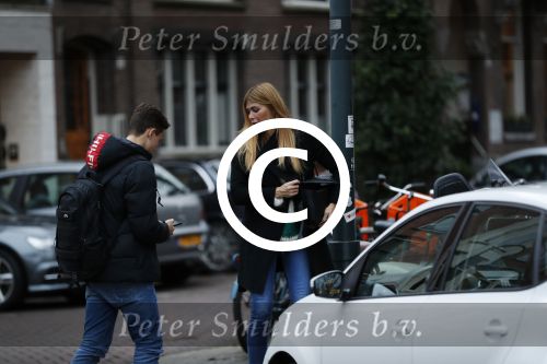 Amsterdam 22 januari 2018 
Esteel Cruijff met haar zoon Maxim Gullit op de cornelis schuytstraat