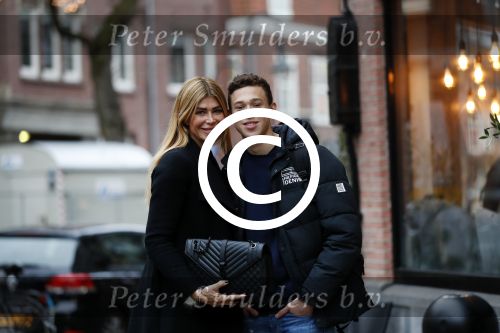Amsterdam 22 januari 2018 
Esteel Cruijff met haar zoon Maxim Gullit op de cornelis schuytstraat