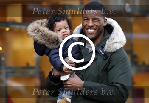 Amsterdam 17 januari 2018
Georginio Wijnaldum met zijn vriendin en zoonJacian Emile Wijnaldum op de pc hooftstraat