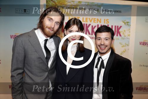 Amsterdam 22 januari 2018
Premiere het leven in vurrukkuluk in Tuschinski. Reinout Scholten v Aschat Romy Louise Lauwers en Geza Weisz