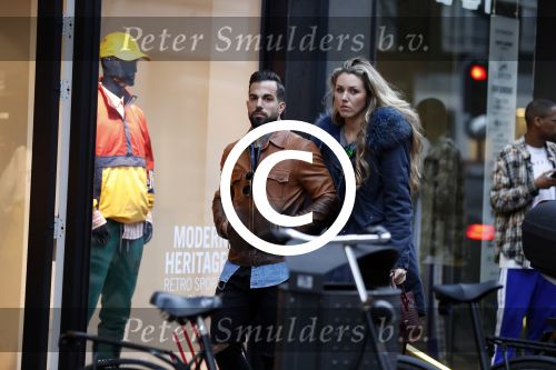 Amsterdam 25 januari 2018
Keeper van ajax Kostas Lamprou met vriendin op de pc hooftstraat