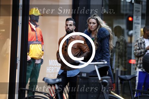 Amsterdam 25 januari 2018
Keeper van ajax Kostas Lamprou met vriendin op de pc hooftstraat
