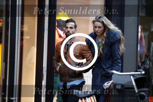 Amsterdam 25 januari 2018
Keeper van ajax Kostas Lamprou met vriendin op de pc hooftstraat