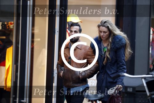 Amsterdam 25 januari 2018
Keeper van ajax Kostas Lamprou met vriendin op de pc hooftstraat