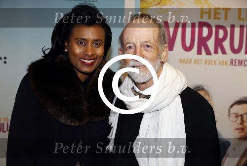 Amsterdam 22 januari 2018
Premiere het leven in vurrukkuluk in Tuschinski. Laetitia Griffith met man