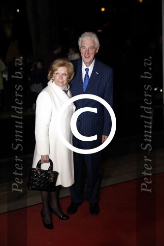 Apeldoorn 19 januari 2018
Prinses Margriet Pieter v Vollenhoven vieren de 75e verjaardag van Margriet in de schouwburg van Apeldoorn. Martin Schroder met zijn vrouw