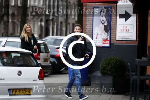 Amsterdam 22 januari 2018 
Esteel Cruijff met haar zoon Maxim Gullit op de cornelis schuytstraat