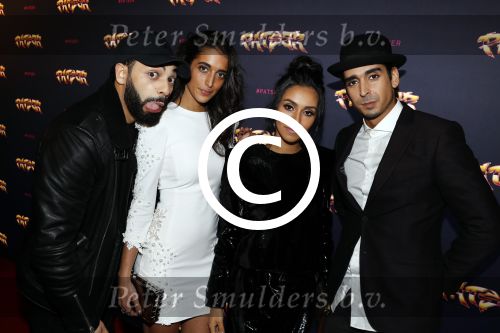 Amsterdam 29 januari 2018 
Premiere Patser in Pathe Arena . De hoofdrollen worden gespeeld door Ali B Matteo Simoni . Regie Adil el Arbi en Billal Fallah. Nora Gharib (2e van rechts)