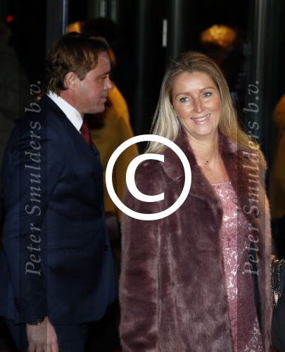 Apeldoorn 19 januari 2018
Prinses Margriet Pieter v Vollenhoven vieren de 75e verjaardag van Margriet in de schouwburg van Apeldoorn. Paulette Schroder met man