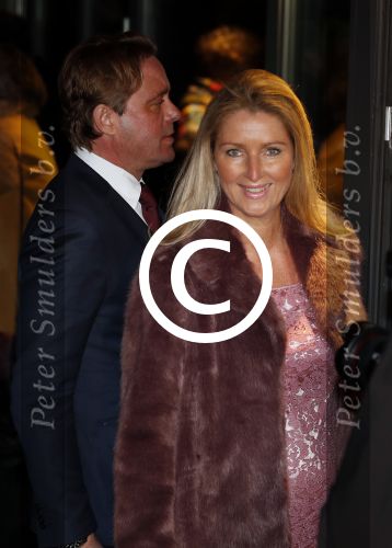 Apeldoorn 19 januari 2018
Prinses Margriet Pieter v Vollenhoven vieren de 75e verjaardag van Margriet in de schouwburg van Apeldoorn. Paulette Schroder met man