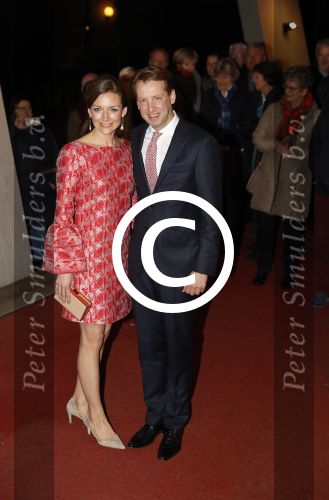 Apeldoorn 19 januari 2018
Prinses Margriet Pieter v Vollenhoven vieren de 75e verjaardag van Margriet in de schouwburg van Apeldoorn. Prins Floris en Prinses Aimee