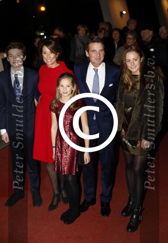 Apeldoorn 19 januari 2018
Prinses Margriet Pieter v Vollenhoven vieren de 75e verjaardag van Margriet in de schouwburg van Apeldoorn. Prins Maurits met zijn vrouw Prinses Marilene en hun kinderen
