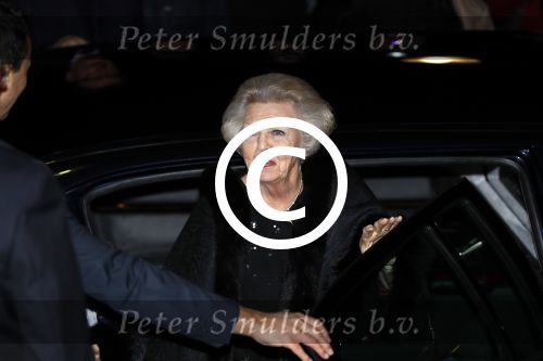 Apeldoorn 19 januari 2018
Prinses Margriet Pieter v Vollenhoven vieren de 75e verjaardag van Margriet in de schouwburg van Apeldoorn. Prinses Beatrix