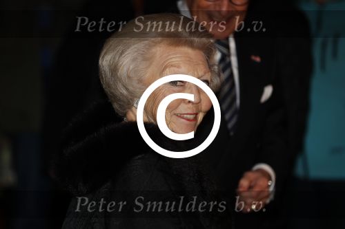 Apeldoorn 19 januari 2018
Prinses Margriet Pieter v Vollenhoven vieren de 75e verjaardag van Margriet in de schouwburg van Apeldoorn. Prinses Beatrix