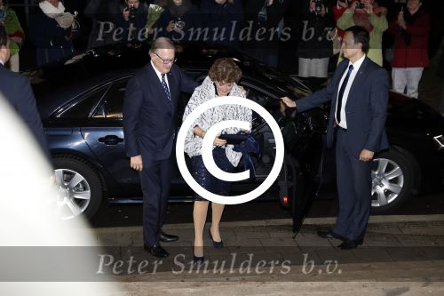 Apeldoorn 19 januari 2018
Prinses Margriet Pieter v Vollenhoven vieren de 75e verjaardag van Margriet in de schouwburg van Apeldoorn.