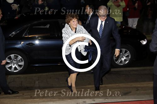 Apeldoorn 19 januari 2018
Prinses Margriet Pieter v Vollenhoven vieren de 75e verjaardag van Margriet in de schouwburg van Apeldoorn.