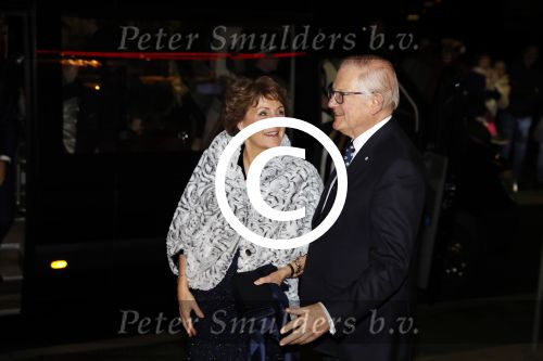 Apeldoorn 19 januari 2018
Prinses Margriet Pieter v Vollenhoven vieren de 75e verjaardag van Margriet in de schouwburg van Apeldoorn.