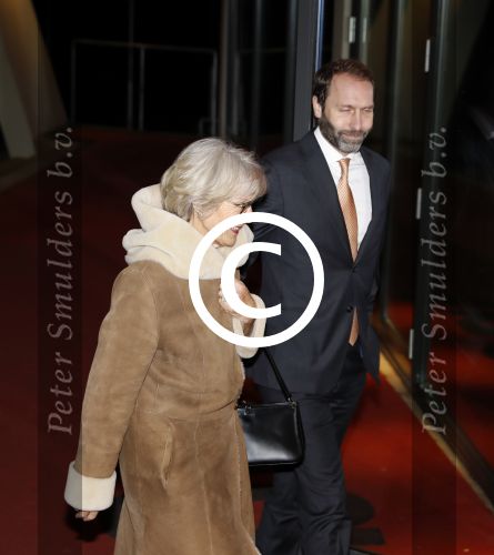 Apeldoorn 19 januari 2018
Prinses Margriet Pieter v Vollenhoven vieren de 75e verjaardag van Margriet in de schouwburg van Apeldoorn. Prinses Irene met schoonzoon Tjalling ten Cate