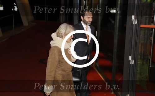 Apeldoorn 19 januari 2018
Prinses Margriet Pieter v Vollenhoven vieren de 75e verjaardag van Margriet in de schouwburg van Apeldoorn. Prinses Irene met schoonzoon Tjalling ten Cate