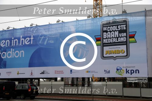 Amsterdam 10 januari 2018 
Reclame WK schaatsen in het olympisch stadion met Rintje Ritsma