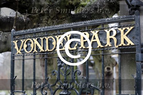 Amsterdam 6 januari 2018
Ingang Vondelpark in Amsterdam