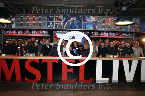 Rotterdam 24 januari 2018 
Perspresentatie samen gaan Vrienden van Amstel Live en Flying Dutch in ahoy.
oa aanwezig Guus Meeuwis Xander de Buisonje Anouk Lil Kleine Andre Hazes Direct Nick en Simon Broederliefde Douwe Bob John Ewbank Jeroen v Koningsbrugge eva