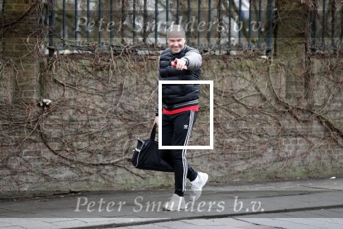 Amsterdam 7 januari 2018
Dries Roelvink onderweg naar de sportschool.
