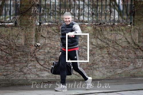 Amsterdam 7 januari 2018
Dries Roelvink onderweg naar de sportschool.