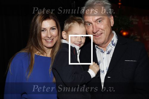 Amsterdam 23 december 2018
Premiere RTL kerstshow in het ziggo dome. euvgenia parakhina met hjaar man Jeroen Jorna en hun zoon