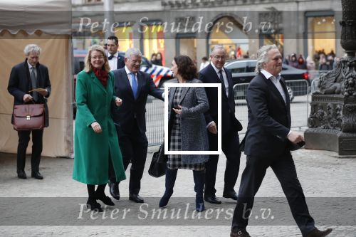 Amsterdam 15 januari 2019
Niieuwjaarsreceptie Koning Willem Alexander en koningin Maxima in paleis op de dam. De burgemeesters van de 4 grote steden komen aan bij het Koninklijk Paleis op de Dam voor de traditionele nieuwjaarsontvangst van de Koning. Vlnr Pauline Krikke, Jan van Zanen, Femke Halsema en Ahmed Aboutaleb