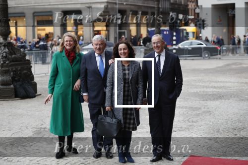 Amsterdam 15 januari 2019
Niieuwjaarsreceptie Koning Willem Alexander en koningin Maxima in paleis op de dam. De burgemeesters van de 4 grote steden komen aan bij het Koninklijk Paleis op de Dam voor de traditionele nieuwjaarsontvangst van de Koning. Vlnr Pauline Krikke, Jan van Zanen, Femke Halsema en Ahmed Aboutaleb