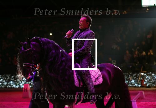 Amsterdam 25 januari 2019
Gerard Joling en Britt Dekker met paard op Jumping Amsterdam.