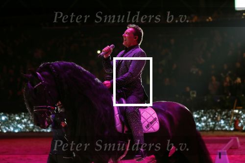 Amsterdam 25 januari 2019
Gerard Joling en Britt Dekker met paard op Jumping Amsterdam.