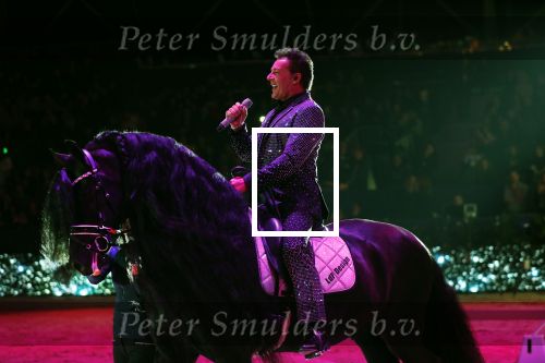 Amsterdam 25 januari 2019
Gerard Joling en Britt Dekker met paard op Jumping Amsterdam.