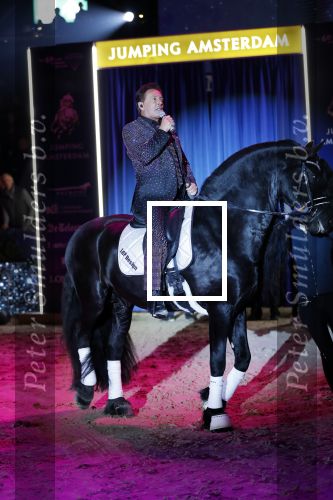 Amsterdam 25 januari 2019
Gerard Joling en Britt Dekker met paard op Jumping Amsterdam.