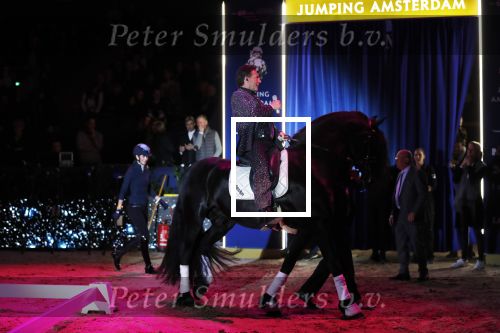 Amsterdam 25 januari 2019
Gerard Joling en Britt Dekker met paard op Jumping Amsterdam.