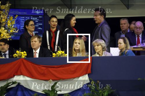 Amsterdam 27 januari 2019
Jumpin Amsterdam met de koninklijke gasten Koning Willem Alexander Prinses Amalia Prinses Irene Prinses Margarita haar man Tjalling ten Cate en hun dochters Julia en Paola. Gerard Joling