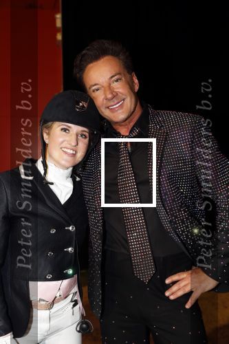 Amsterdam 25 januari 2019
Gerard Joling en Britt Dekker met paard op Jumping Amsterdam.