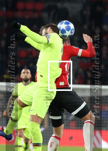 Eindhoven, 28 November 2018
Champions Leaguewedstrijd PSV-FC Barcelona, eindstand 1-2
Gerard Pique en Luuk de Jong