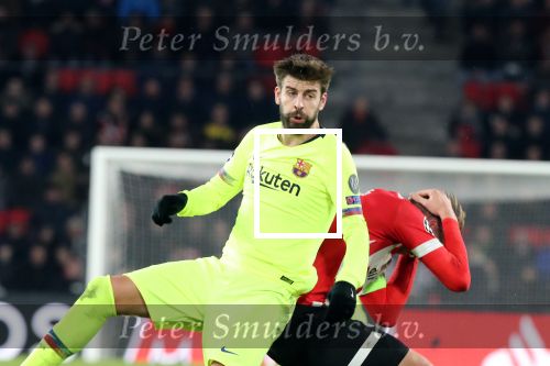 Eindhoven, 28 November 2018
Champions Leaguewedstrijd PSV-FC Barcelona, eindstand 1-2
Gerard Pique en Luuk de Jong