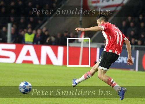 Eindhoven, 28 November 2018
Champions Leaguewedstrijd PSV-FC Barcelona, eindstand 1-2
Hirving Lozano