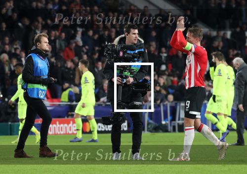 Eindhoven, 28 November 2018
Champions Leaguewedstrijd PSV-FC Barcelona, eindstand 1-2
Ivo Borkus en Luuk de Jong