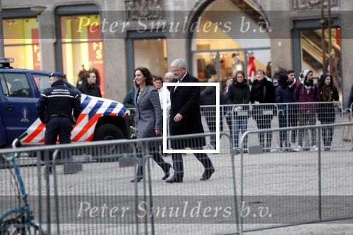 Amsterdam 15 januari 2019
Niieuwjaarsreceptie Koning Willem Alexander en koningin Maxima in paleis op de dam. De burgemeesters van de 4 grote steden komen aan bij het Koninklijk Paleis op de Dam voor de traditionele nieuwjaarsontvangst van de Koning. Vlnr Pauline Krikke, Jan van Zanen, Femke Halsema en Ahmed Aboutaleb