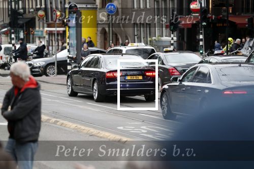 Amsterdam 15 januari 2019
Niieuwjaarsreceptie Koning Willem Alexander en koningin Maxima in paleis op de dam. Audi van Alexander