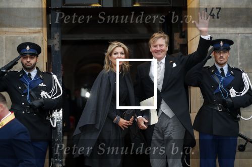 Amsterdam 16 januari 2019
Koning Willem Alexander en Koningin Maxima arriveren bij het koninklijk paleis voor de 2e dag van de nieuwjaarsreceptie