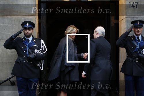Amsterdam 16 januari 2019
Koning Willem Alexander en Koningin Maxima arriveren bij het koninklijk paleis voor de 2e dag van de nieuwjaarsreceptie