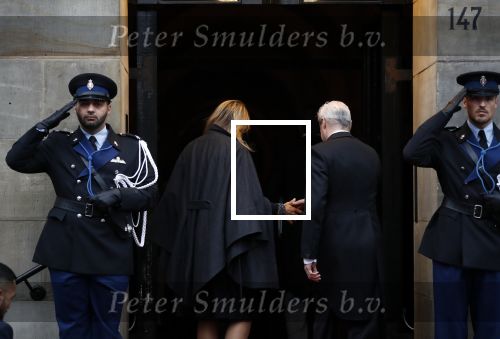 Amsterdam 16 januari 2019
Koning Willem Alexander en Koningin Maxima arriveren bij het koninklijk paleis voor de 2e dag van de nieuwjaarsreceptie