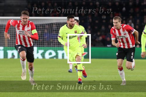 Eindhoven, 28 November 2018
Champions Leaguewedstrijd PSV-FC Barcelona, eindstand 1-2
Lionel Messi en Daniel Schwaab