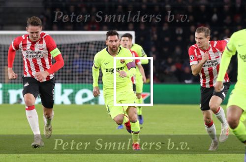 Eindhoven, 28 November 2018
Champions Leaguewedstrijd PSV-FC Barcelona, eindstand 1-2
Lionel Messi en Daniel Schwaab