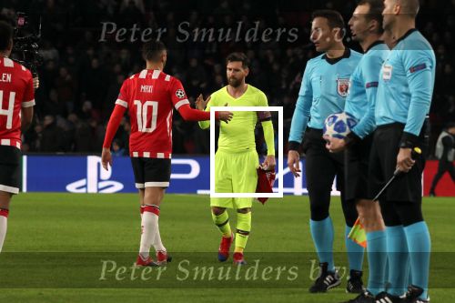Eindhoven, 28 November 2018
Champions Leaguewedstrijd PSV-FC Barcelona, eindstand 1-2
De twee argentijnen Lionel Messi en Maximiliano Romero